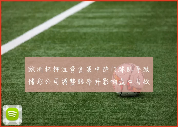 欧洲杯押注资金集中热门球队导致博彩公司调整赔率并影响盘口与投注策略